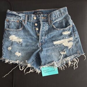 Aeropostale 90s high rise cutoff Distressed Denim Shorts